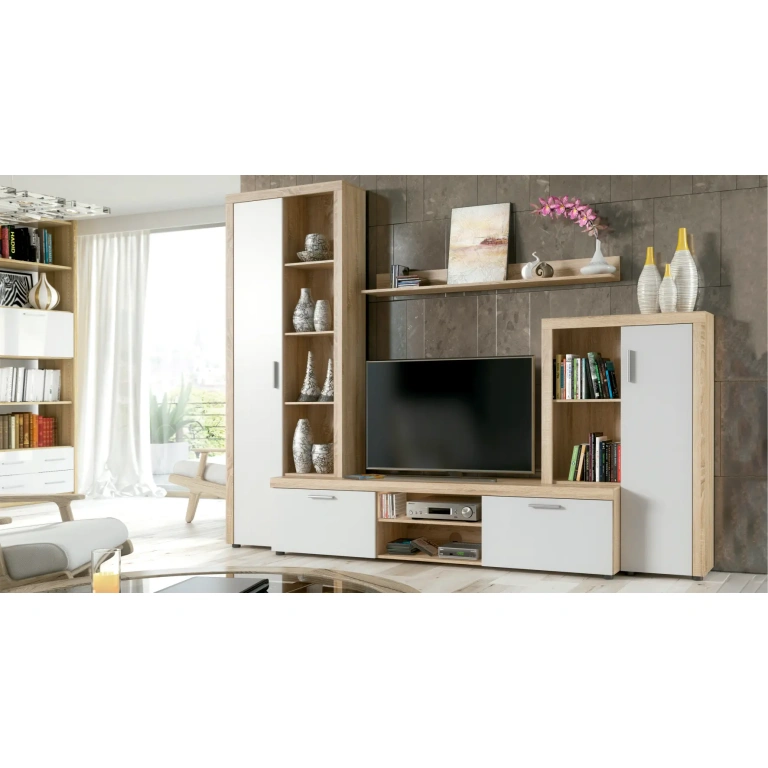 Composición salón Nobel 263cm color cambria blanco