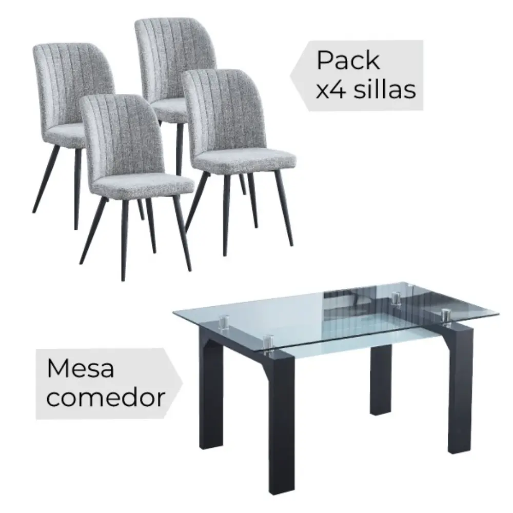 conjunto-mesa-sensei-4-sillas-rory-gris Conjunto mesa Sensei con sillas Rory gris