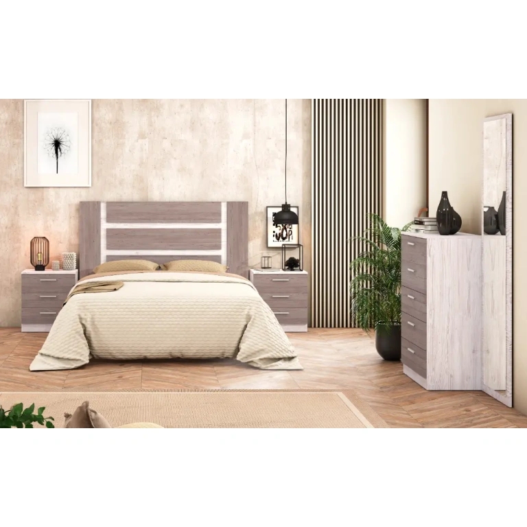 dormitorio monika 03 en color andersen pino y gris