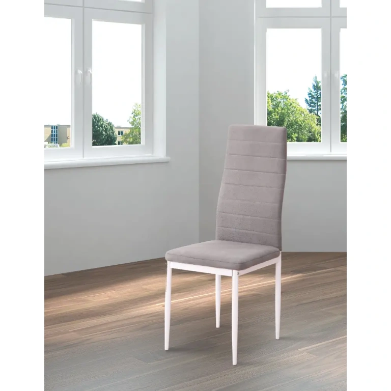 Sillas Yuri marengo con patas metálicas blancas