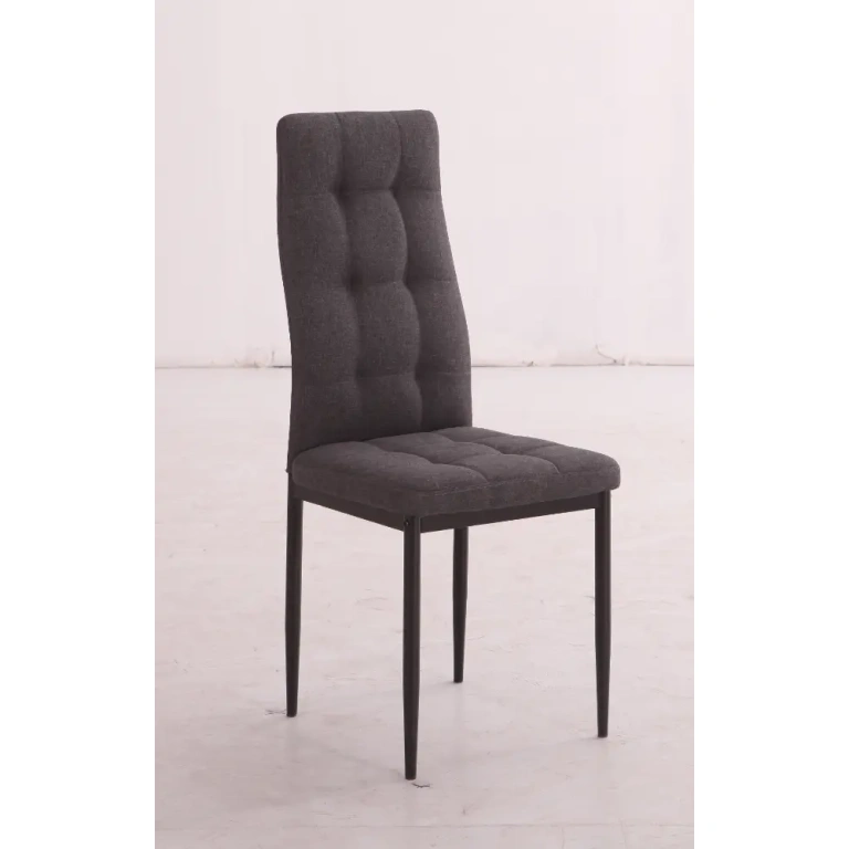 juego 6 sillas Zuni tapizadas en tela gris