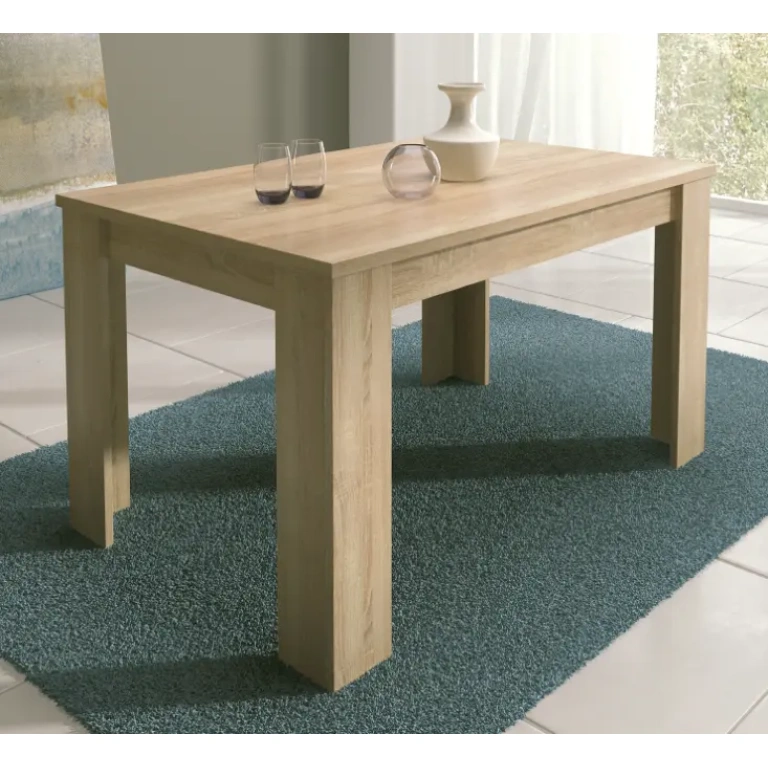 Mesa comedor extensible Corfu abierta hasta 198 cm color cambrian