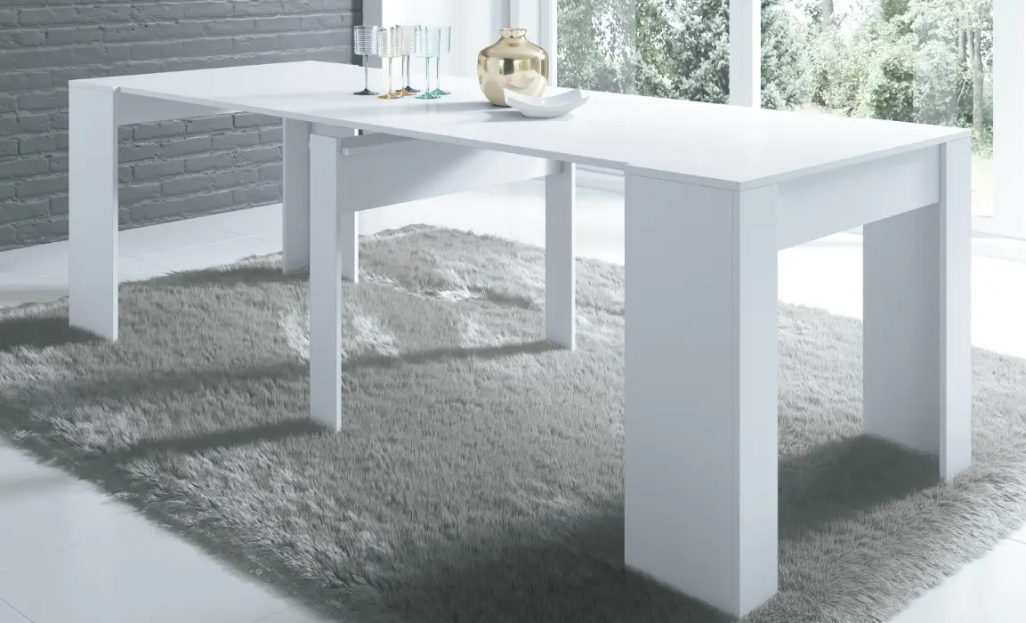 mesa-comedor-extensible-fuelle (2) Mesa comedor extensible Fuelle en color blanco