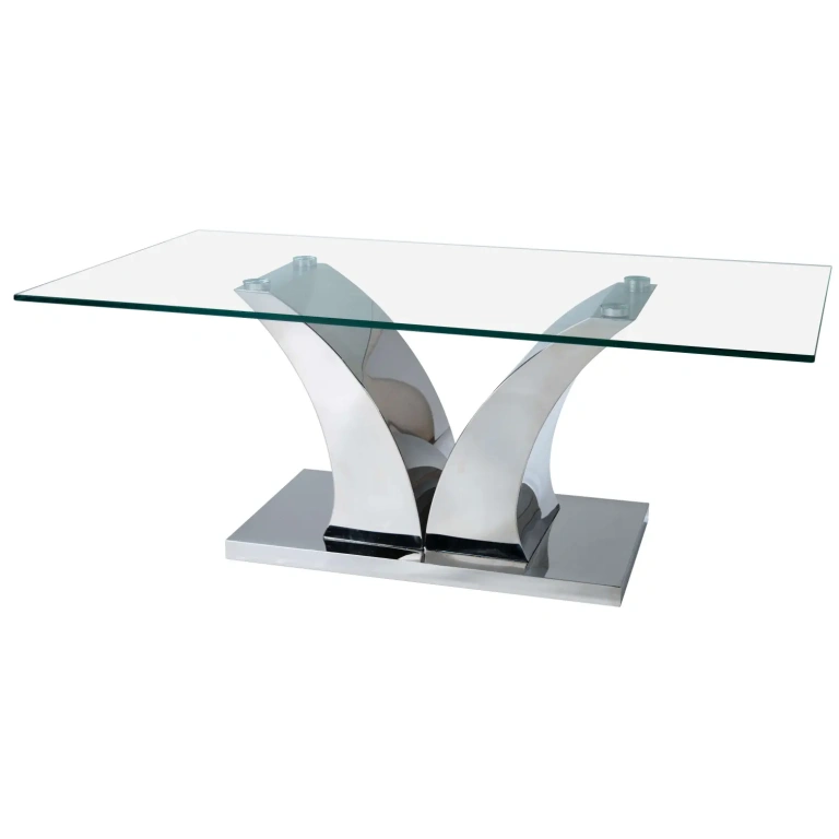 mesa de comedor master de 190cm con cristal templado