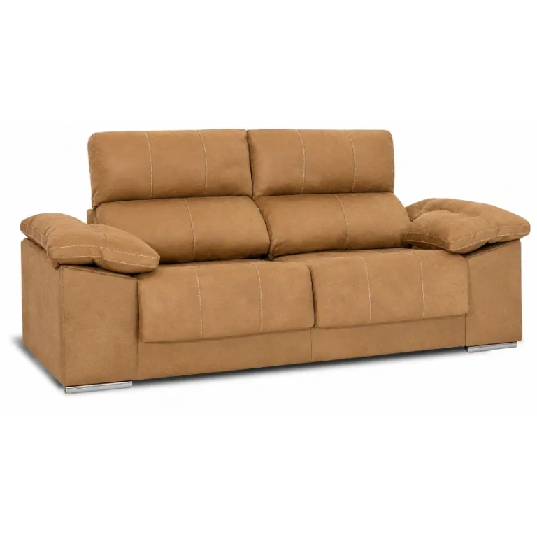 sofá 3 plazas extraíble cabezales reclinables Toyota camel Muebles Juvial