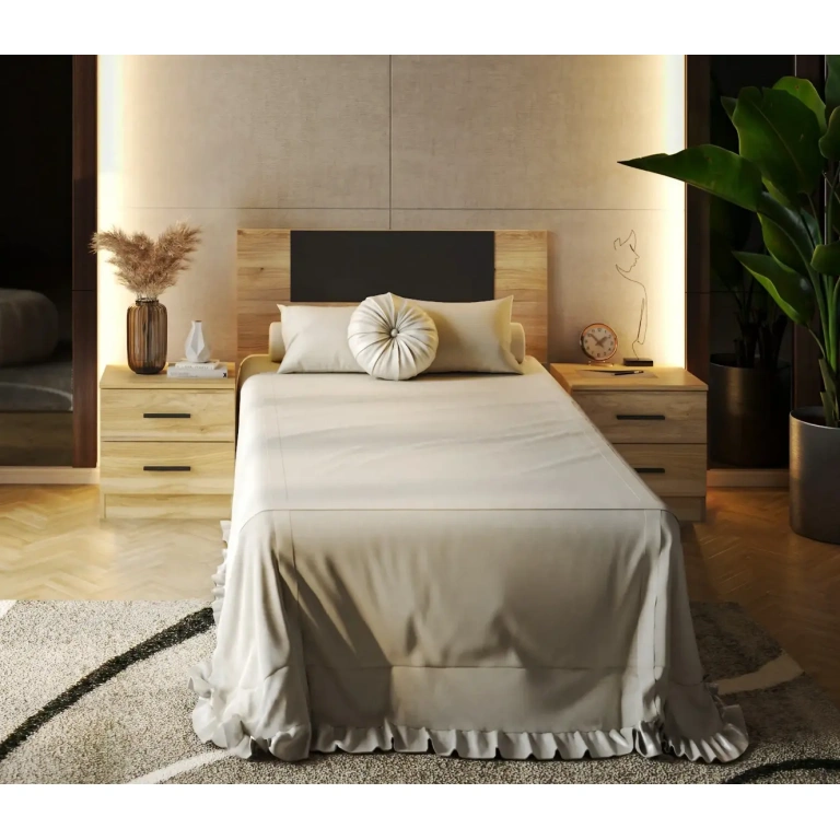 cabecero y dos mesitas juvenoles aura