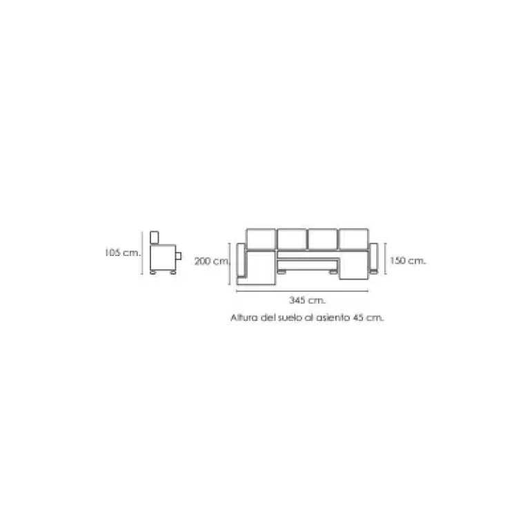 medidas chaiselongue rinconera cama Alicante