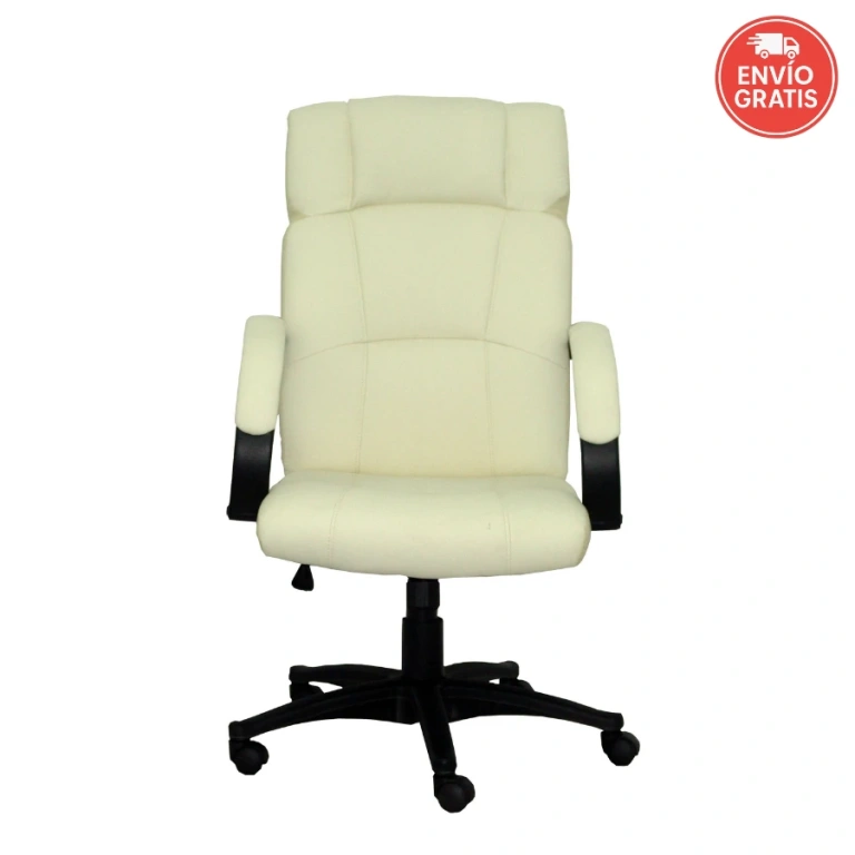 Sillón Munera similpiel crema ergonómico para oficina