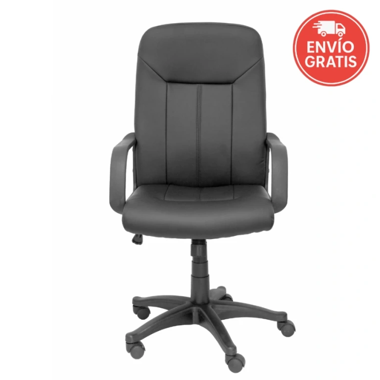 Sillón Villa de dirección tapizado en similpiel negro