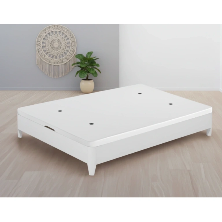 Canapé abatible de madera con patas color blanco