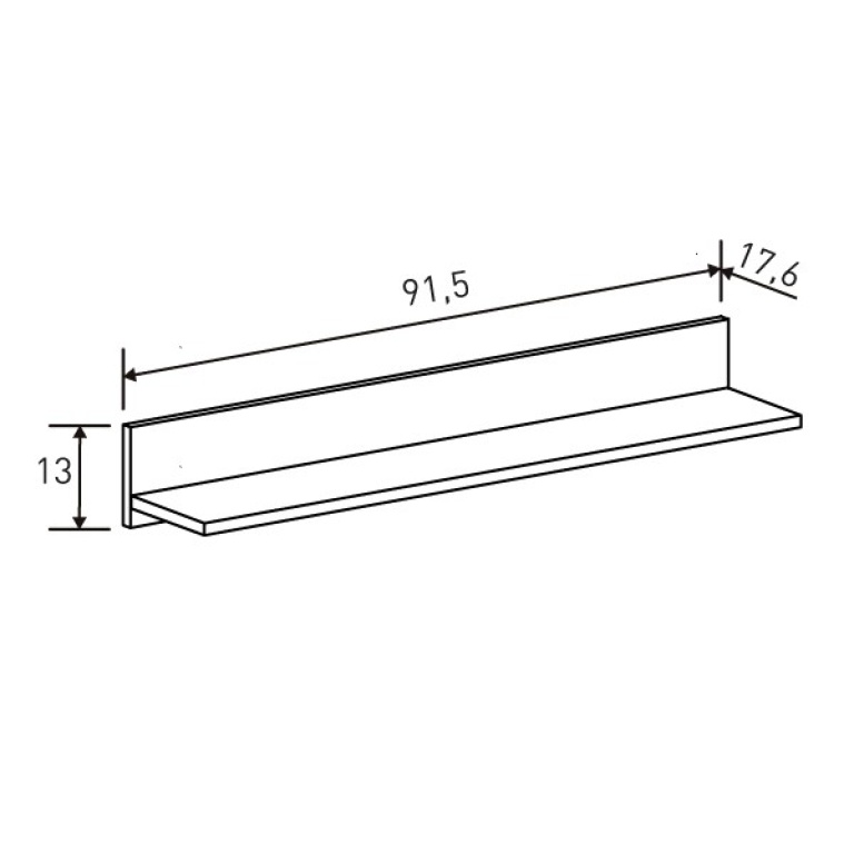 medidas de estante de pared solana