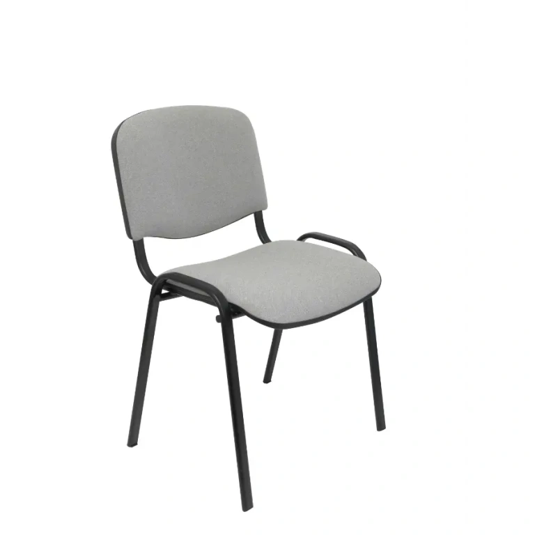 Silla Iso Arán gris tapizada en tejido ARAN