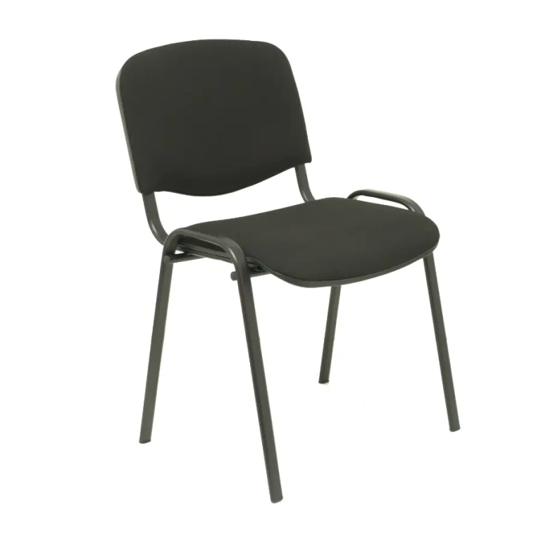 Silla Iso Arán negra tapizada en tejido ARAN