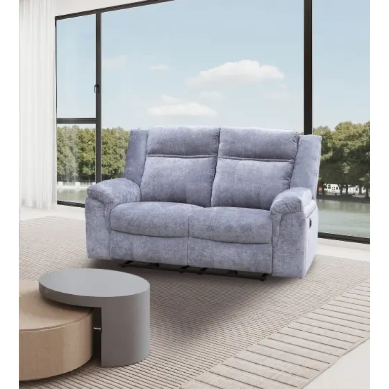 Sofá 2 plazas eléctrico Troya gris con sistema relax y diseño compacto