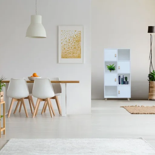 ESTANTERIA ANZIO BLANCA CON PUERTAS TIRADOR PU (5)