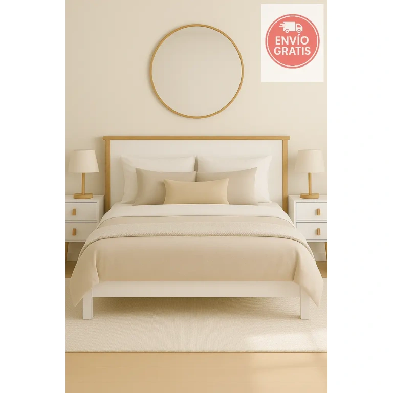 Cabecero Anzio 168 cm en melamina blanca