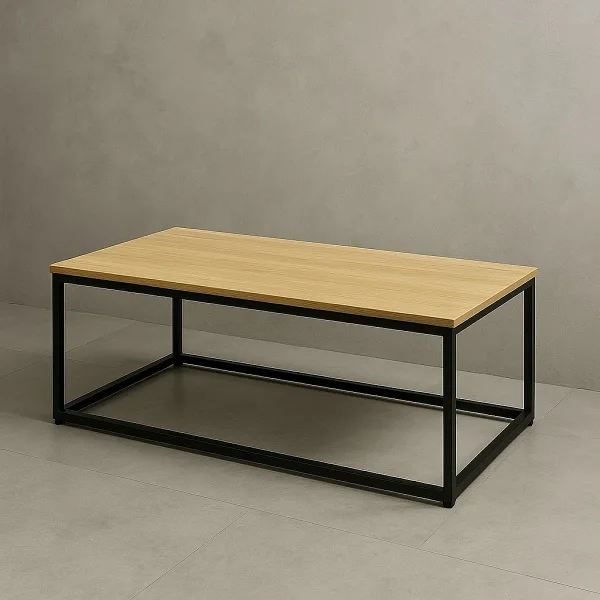 mesa-centro-leonor Mesa centro Leonor de 110 cm en color cambrian con estructura negra.