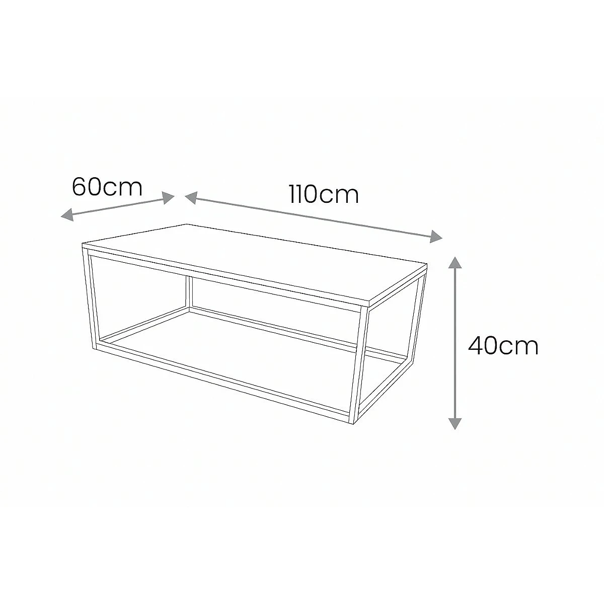 mesa-centro-leonor (2) medidas Mesa centro Leonor de 110 cm en color cambrian con estructura negra.