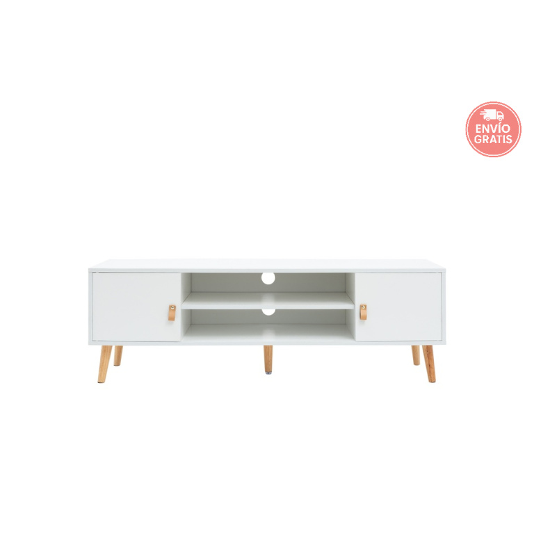 Mesa TV Anzio Blanca estilo nórdico