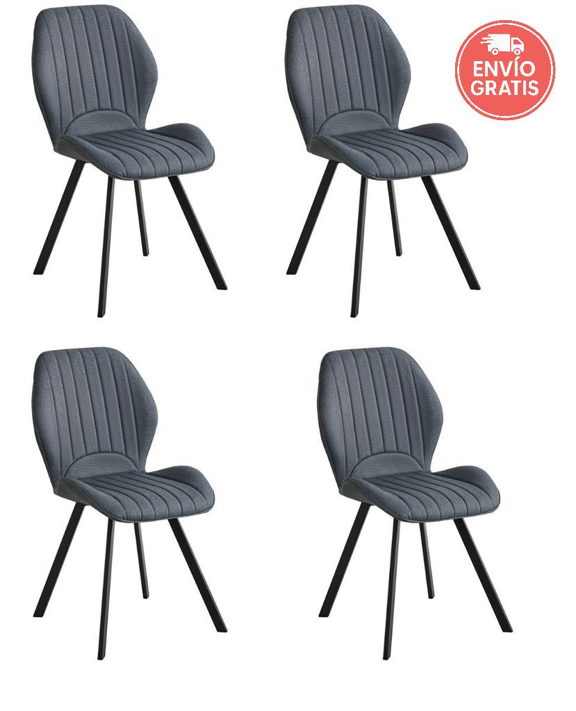 pack-4-sillas-delaware-marengo Pack 4 Sillas Delaware Marengo tapizadas con patas metálicas negras