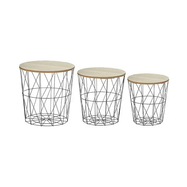 set-3-mesas-auxiliares-redondas-marina-cambrian-2 Set mesas auxiliares redondas Marina con estructura negra