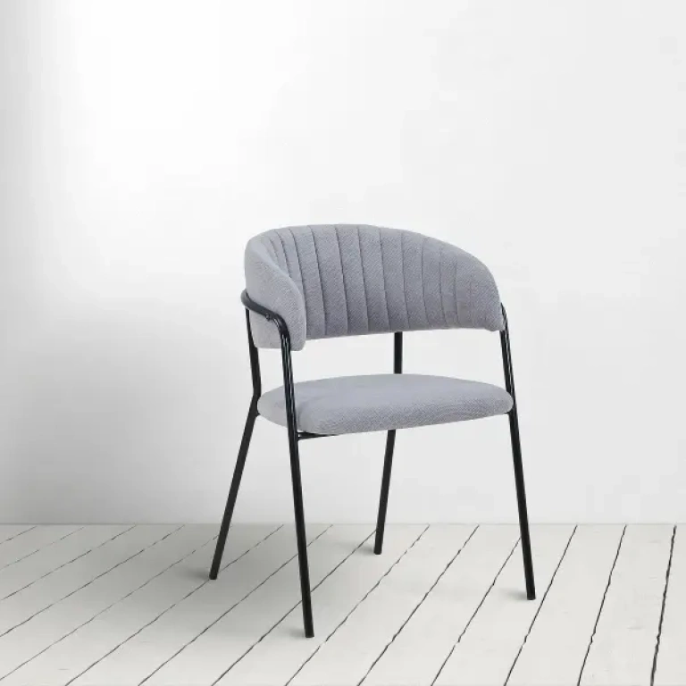 Sillón Leonor tapizado gris