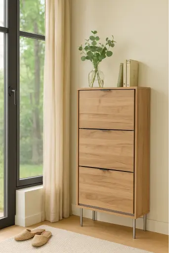 zapatero-sforza Zapatero Sforza de diseño moderno en roble y negro