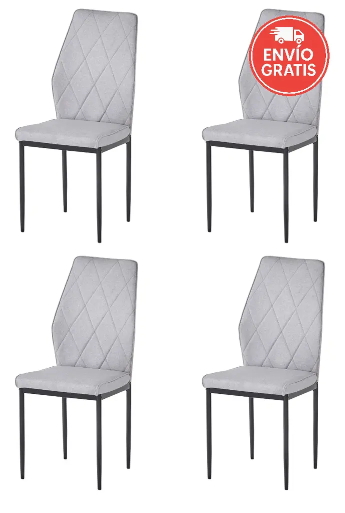 pack-4-sillas-ambler Silla Ambler color gris ceniza tapizada con patas metálicas