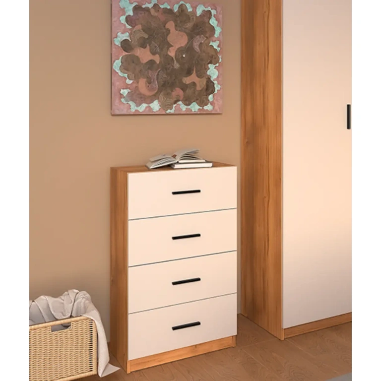 Sinfonier 4 cajones ELBA acabado Mauvella-Beig