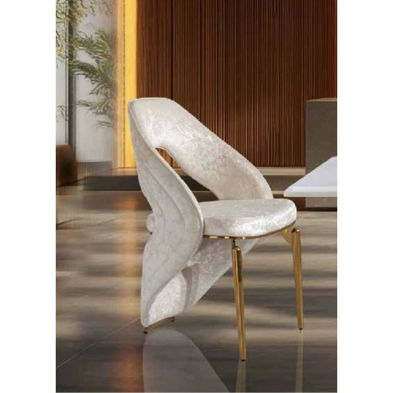 Silla Odessa acero inoxidable oro comedor moderno