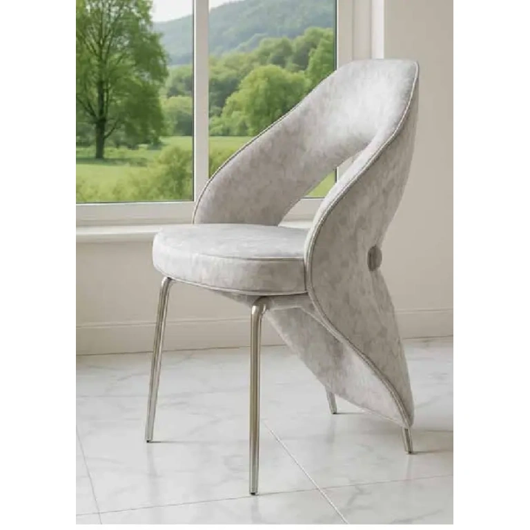 Silla Vienna acero inoxidable cromado moderna comedor Muebles Juvial