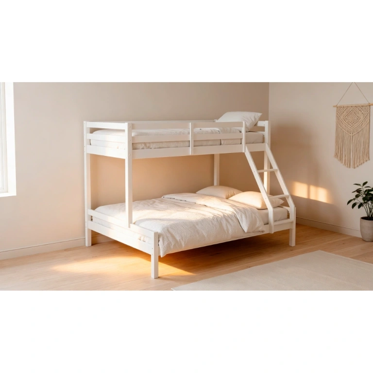 litera 135 y 90 pino macizo blanca Victoria Muebles Juvial