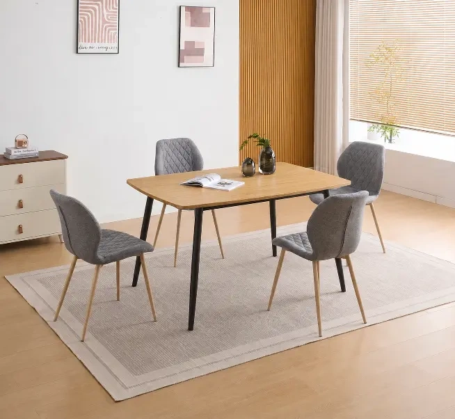 conjunto-de-mesa-hudson-4-sillas-selma-gris Conjunto de Mesa Hudson + 4 Sillas Selma, mesa patas negras estilo industrial Muebles Juvial