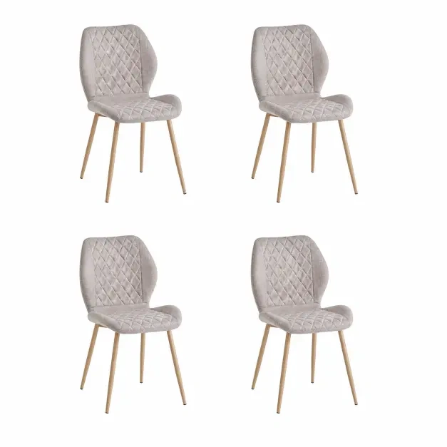 silla-selma-beige Silla Selma tapizado beige, pack de 4, Muebles Juvial