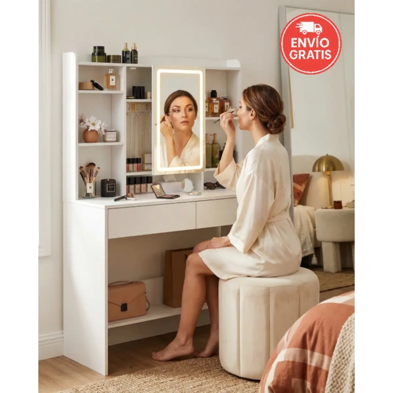 tocador con cajones nanterre blanco dormitorio Muebles Juvial