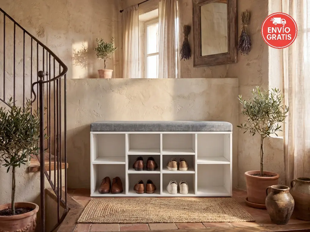 zapatero-con-asiento-ercolano Zapatero con asiento Ercolano blanco con 8 huecos